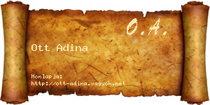 Ott Adina névjegykártya